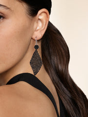 Black Spinel Cocktail Earrings