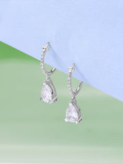 Elegant Pear & Round CZ Drop Earrings