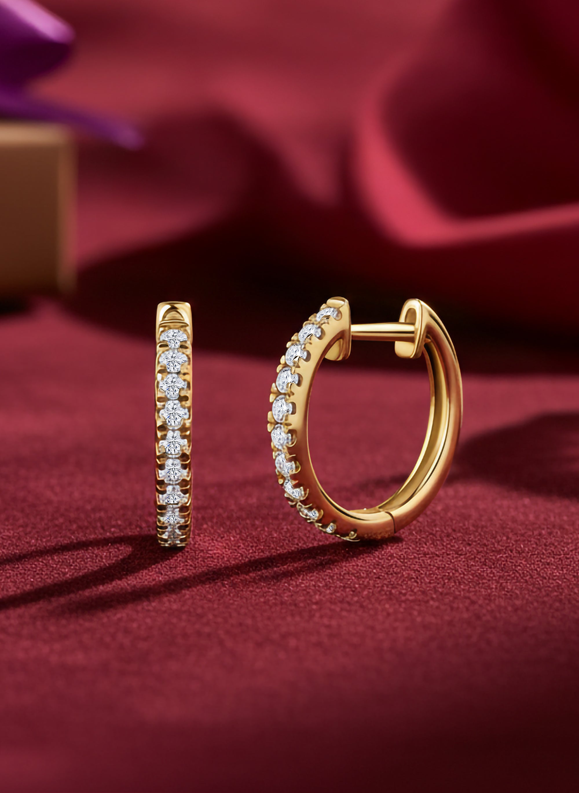 Cielo Lab Grown Diamond Hoop Earrings