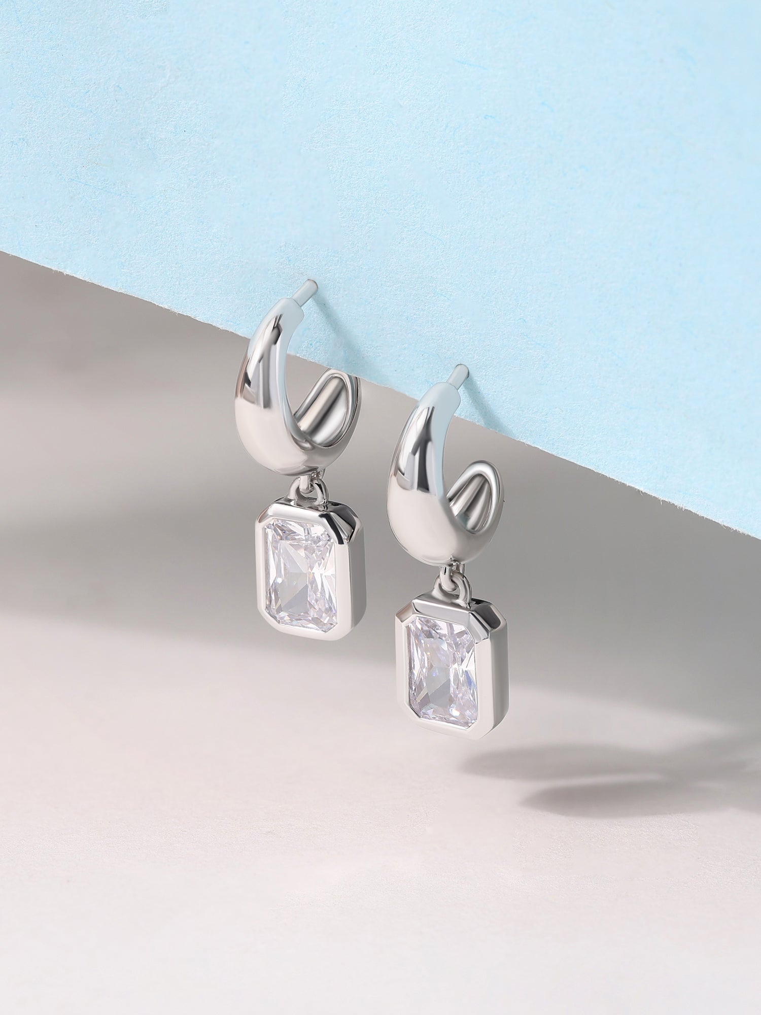 Starlit Elegance Silver Earrings