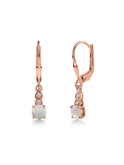 Natural Ethiopian Opal Glow Gold Dangle Earrings