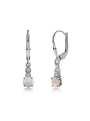 Natural Ethiopian Opal Glow Gold Dangle Earrings