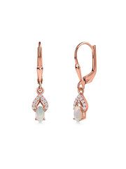 Ethiopian Opal Sparkle Dangle Gold Earrings