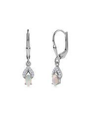 Ethiopian Opal Sparkle Dangle Gold Earrings