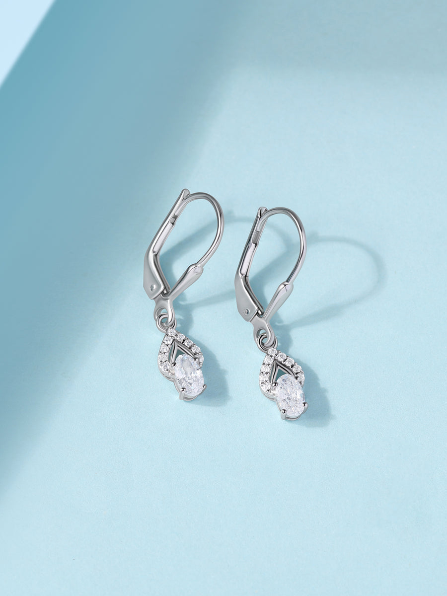 Whisper Shine Silver Drop Earrings