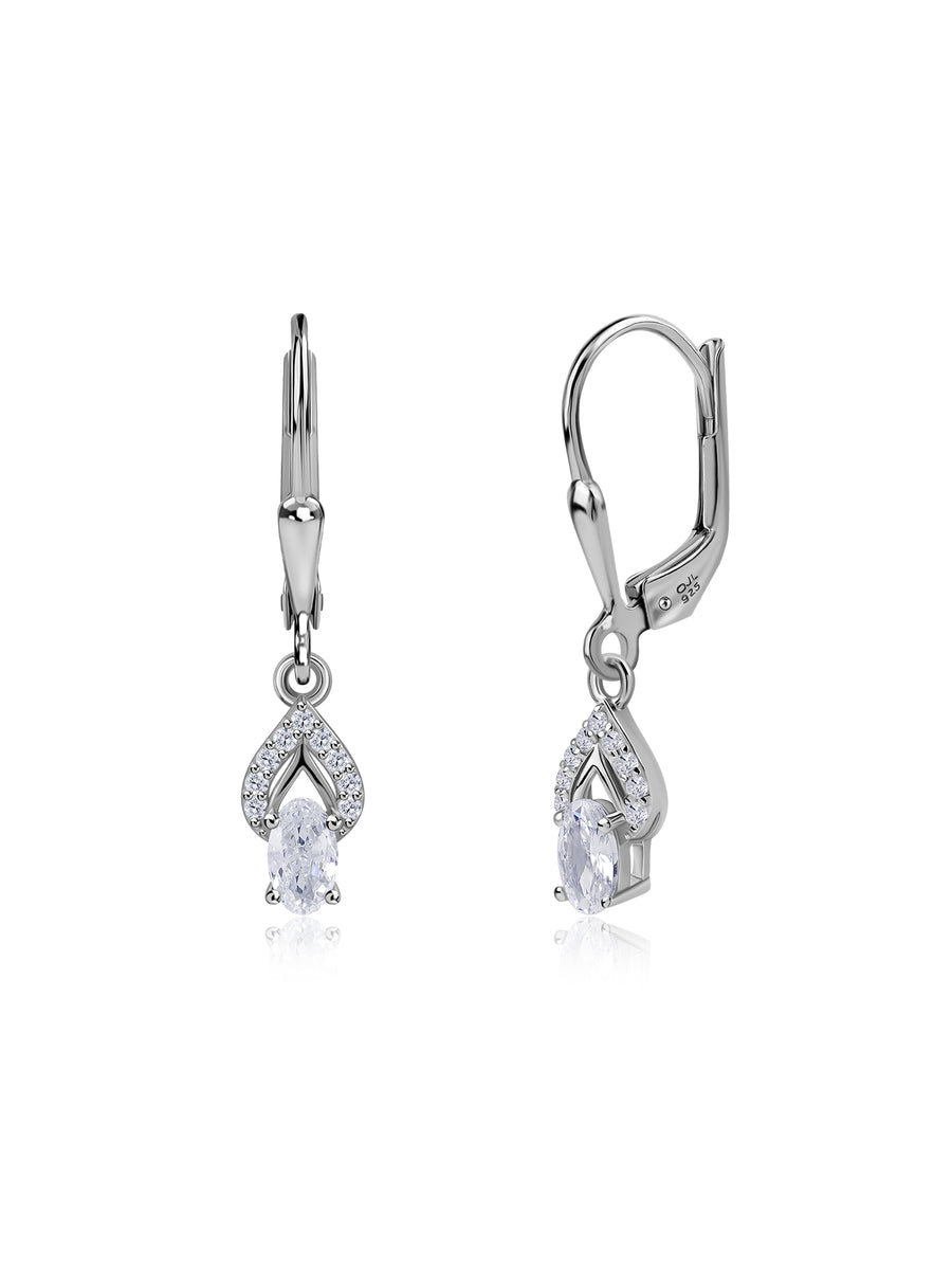 Whisper Shine Silver Drop Earrings