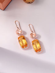 Sunrise Cushion & Oval Drop Earrings