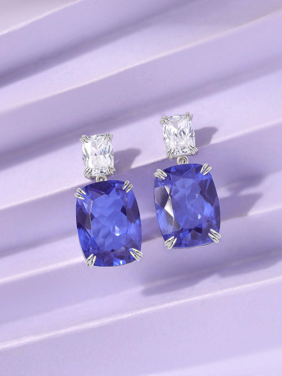 Midnight Sapphire Glow Earrings
