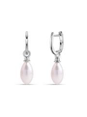 Classic Pearl Drop Silver Earrings