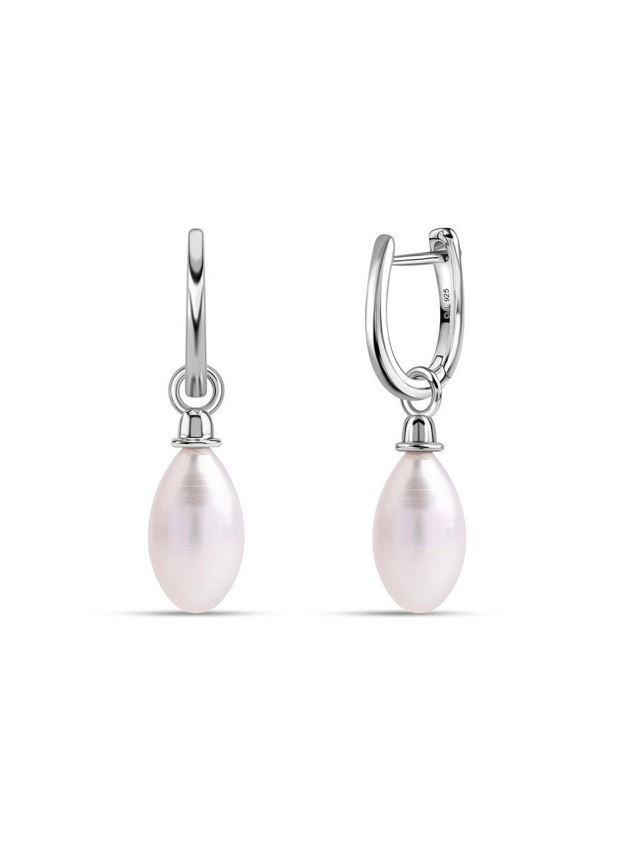 Classic Pearl Drop Silver Earrings