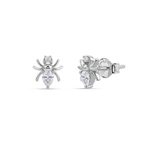 American Diamond Spider Silver Stud Earrings for Women