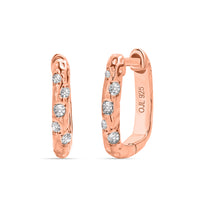 Rose Gold Huggie Earrings For Women