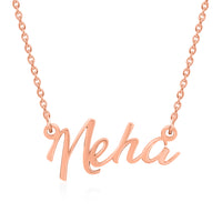 Rose Gold-Plated Name Pendant With Chain for Women