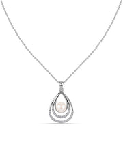 Ornate Pearl Drop Pendant With Chain