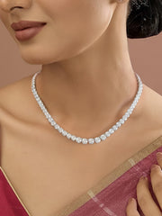 AAA Grade American Diamond Tennis Necklace For Women
