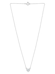 Lab Grown Solitaire Heart Diamond Necklace