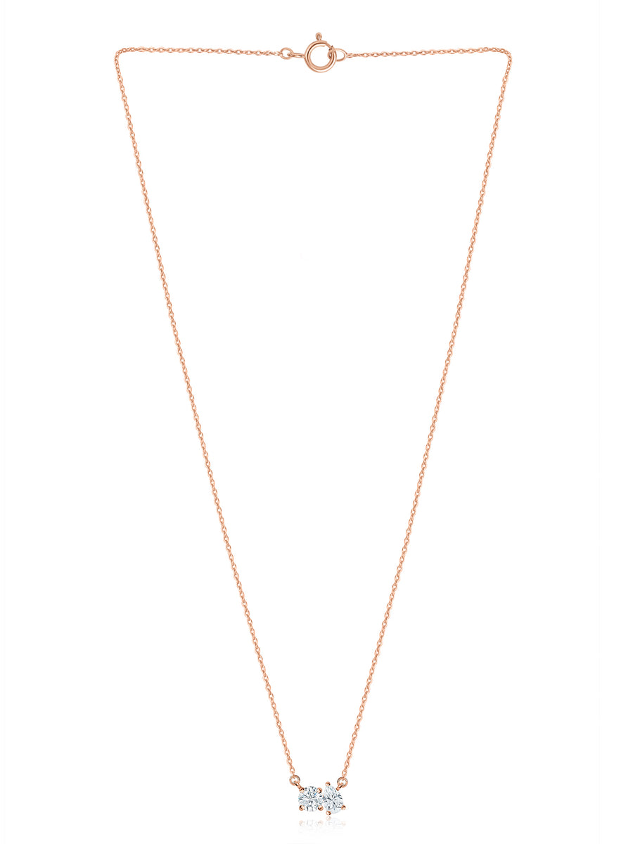Lab Grown Diamond Toi Et Moi Necklace