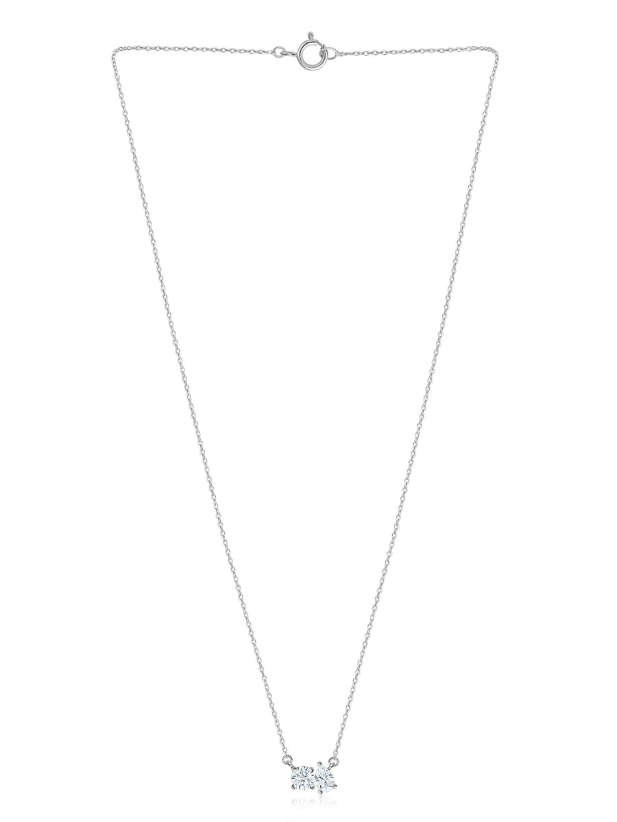 Lab Grown Diamond Toi Et Moi Necklace