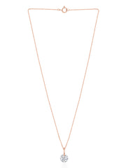Lab Grown 0.5 Carat Solitaire Diamond Pendant With Chain