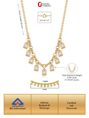 Lab Grown Shimmering Diamond Necklace For Women