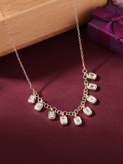 Lab Grown Shimmering Diamond Necklace For Women