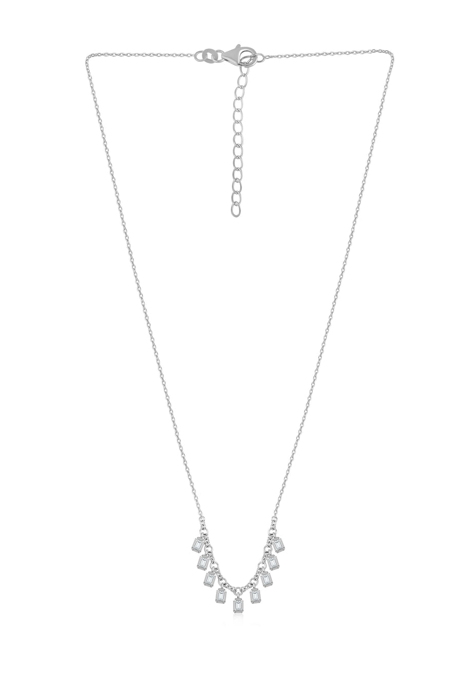 Lab Grown Shimmering Diamond Necklace For Women