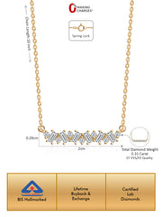 Lab Grown Diamond Baguette Necklace