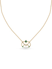 Heirloom Natural Green Emerald Pendant