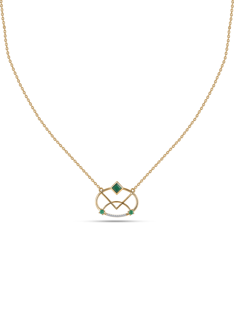 Heirloom Natural Green Emerald Pendant