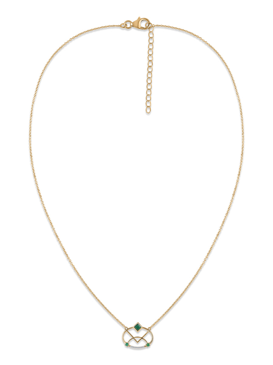 Heirloom Natural Green Emerald Pendant