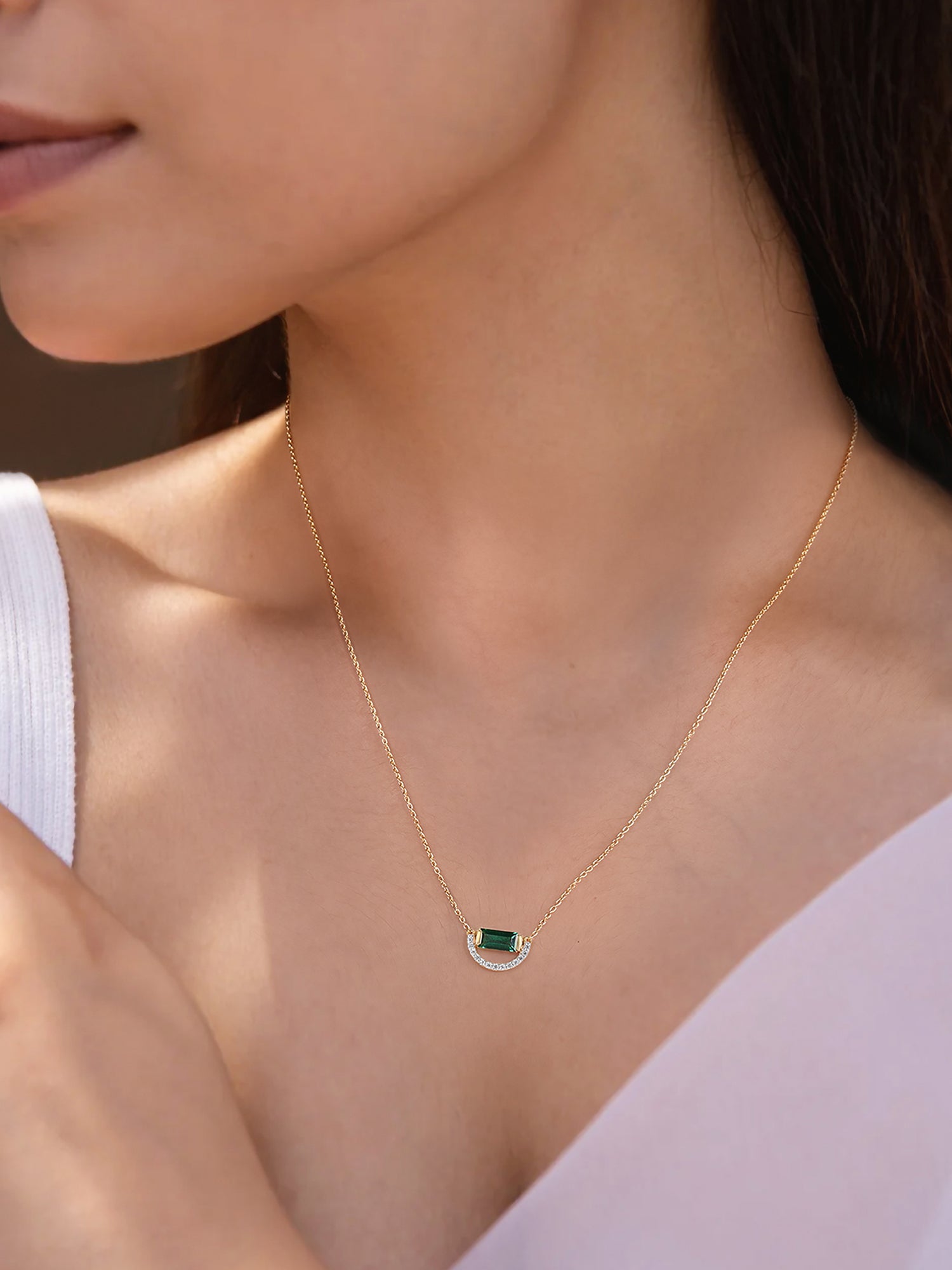 Half Moon Necklace For Women