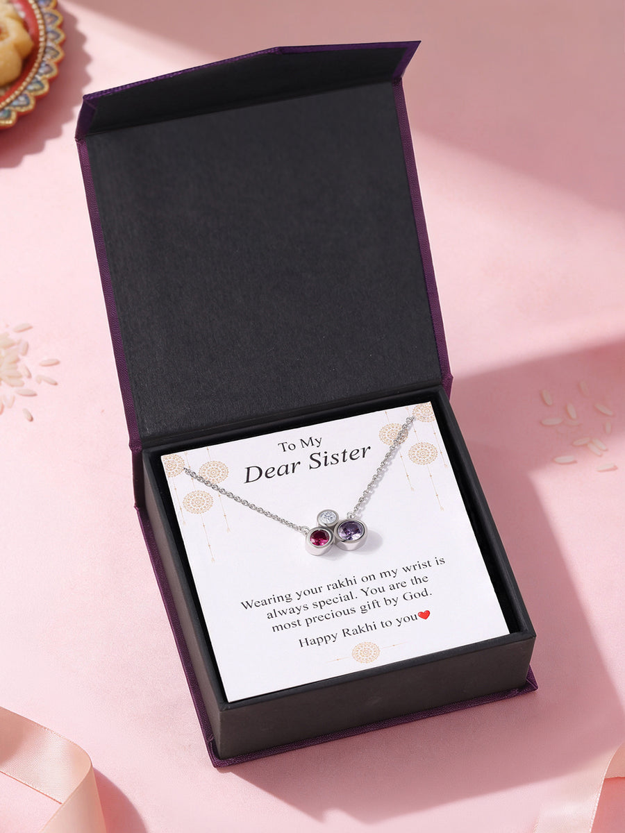 Trilogy Bubble Silver Necklace
