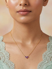 Amethyst Trio Pendant With Chain