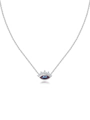 Alexandrite Eye Necklace in Silver