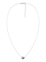 Alexandrite Eye Necklace in Silver