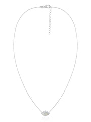 Natural Ethiopian Opal Eye Necklace in Silver