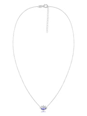 Natural Tanzanite Eye Necklace in Silver