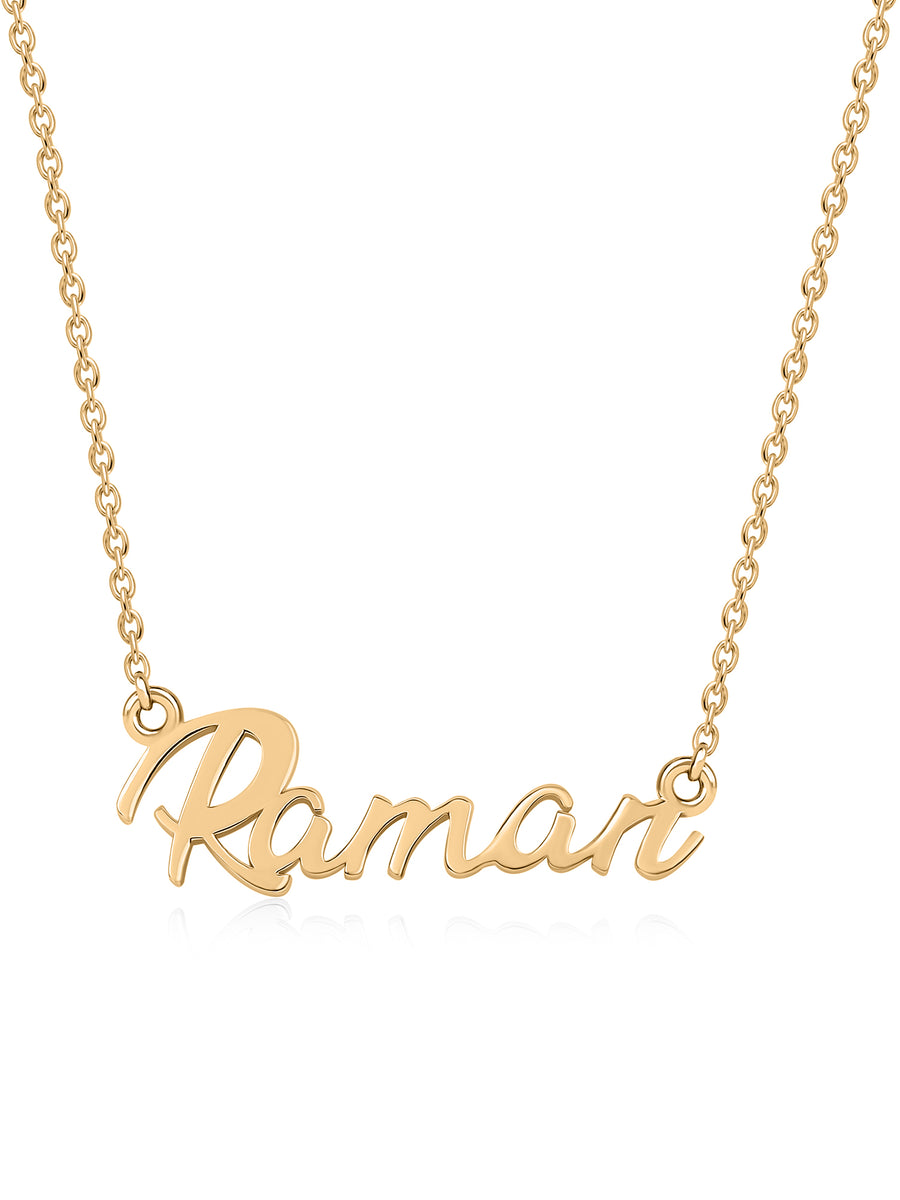 Yellow Gold Name Necklace for men – Ornate Jewels