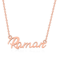 Rose Gold-Plated Name Necklace For Men