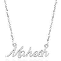 Customised Name Silver Necklace for Men