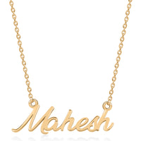 Yellow Gold-Plated Name Necklace Gift For Men
