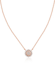 Radiant Bloom Lab Grown Diamond Gold Necklace