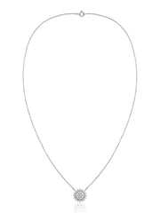 Radiant Bloom Lab Grown Diamond Gold Necklace