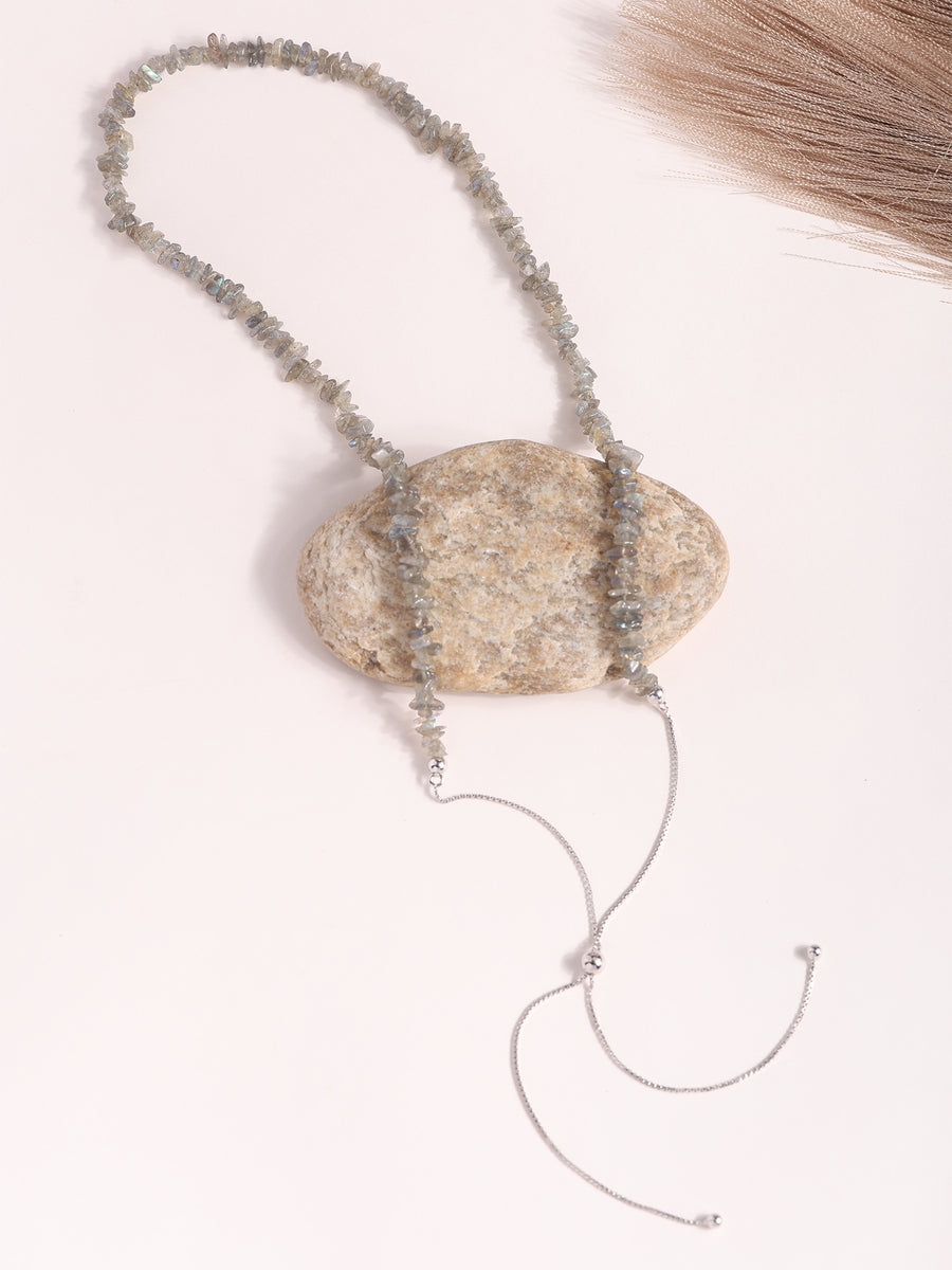 Labradorite Beads Bolo Necklace