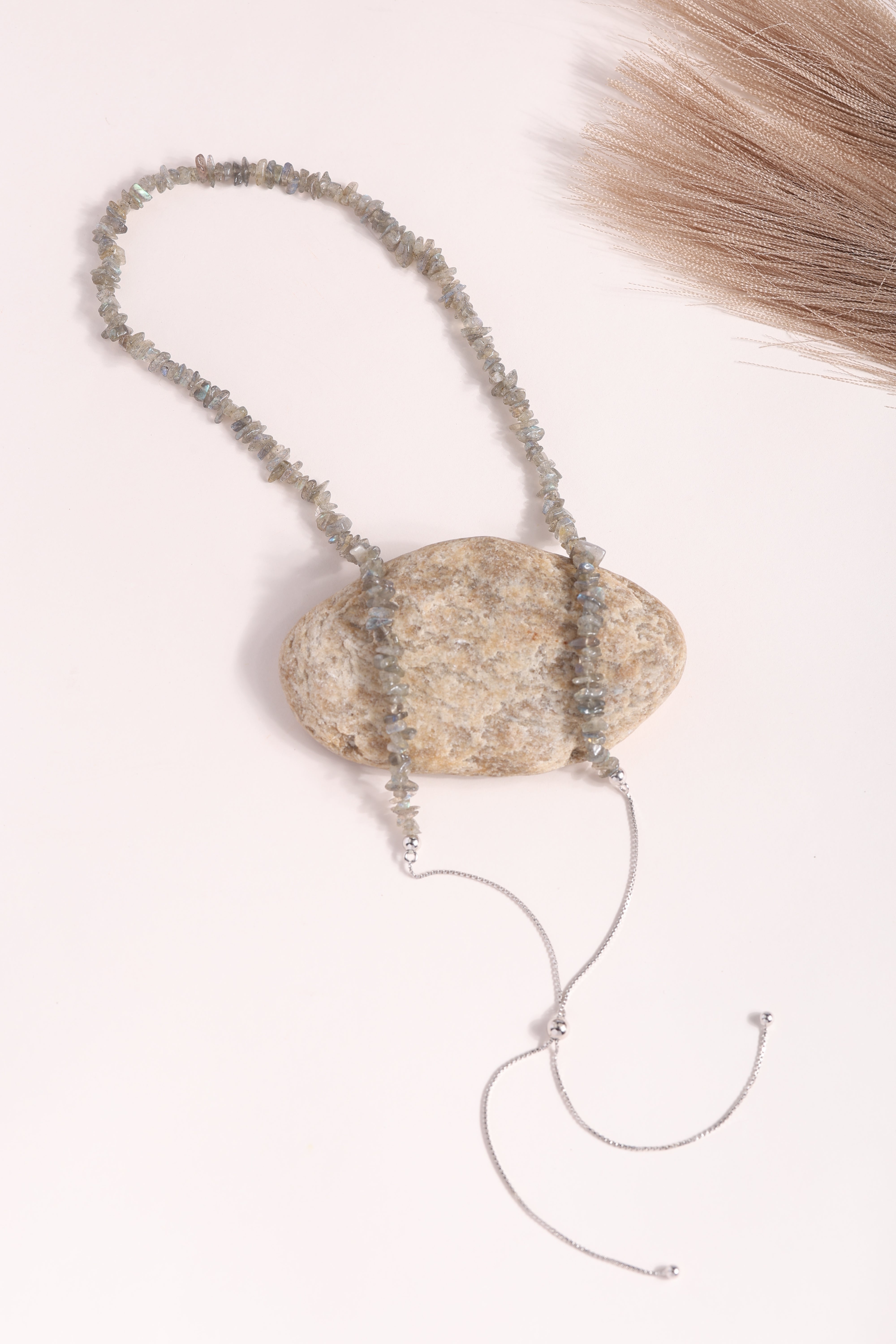 Labradorite Beads Bolo Necklace