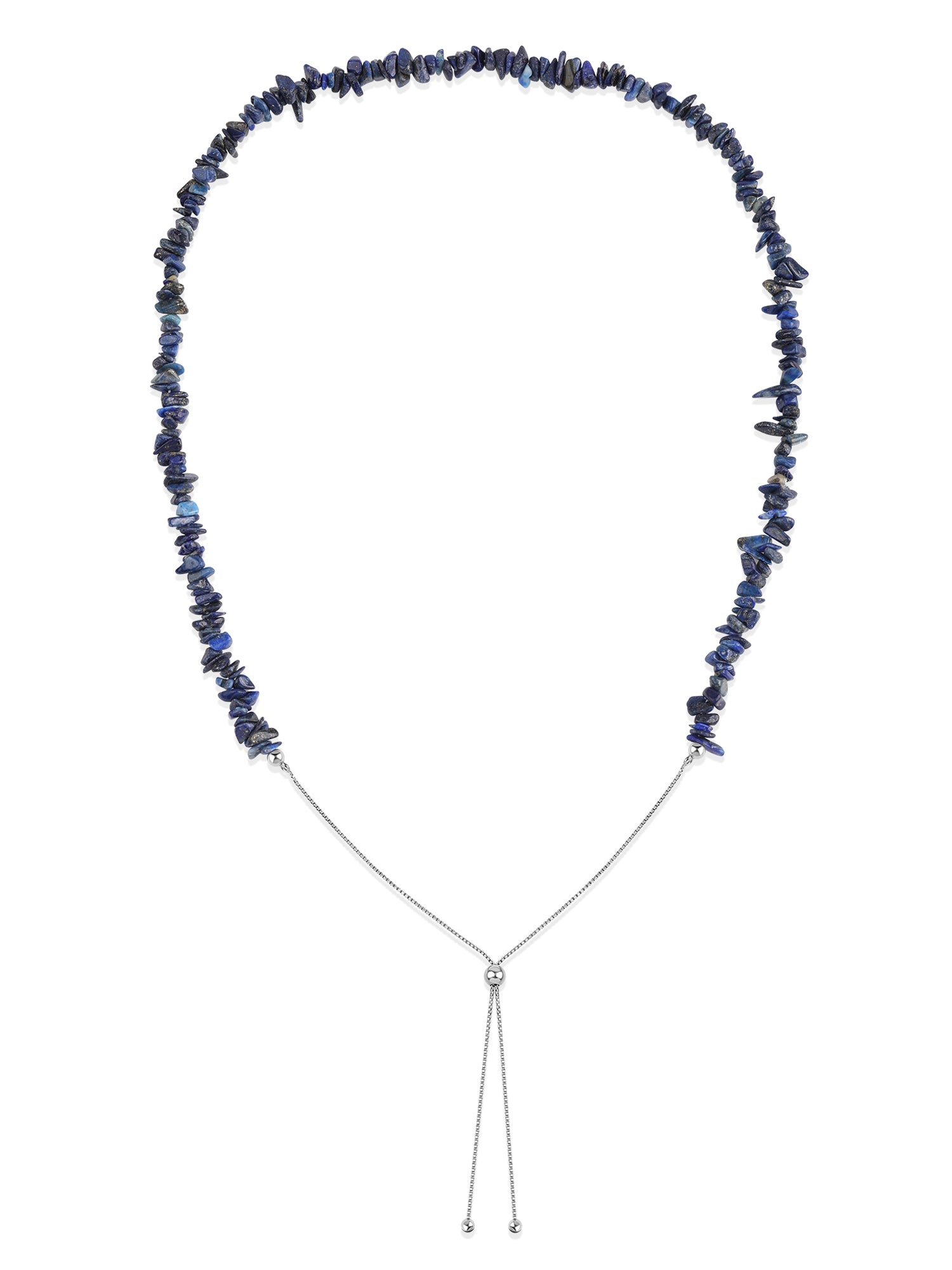 Natural Lapis Beads Bolo Necklace