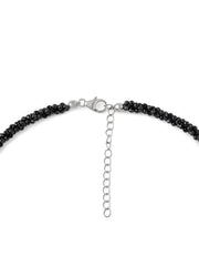 Black Spinel & White Pearl Necklace