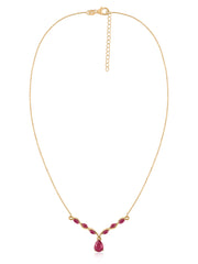 Royal Cascade Thai Ruby Silver Necklace