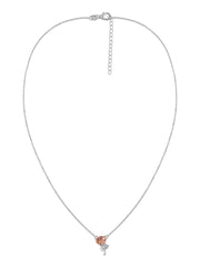 Love in Bloom Rose Silver Valentine Necklace