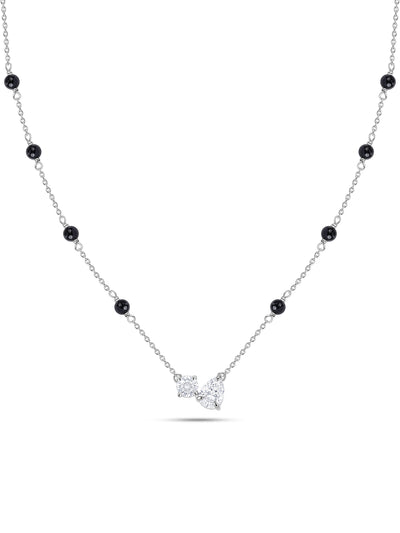 American Diamond Toi et Moi Silver Mangalsutra